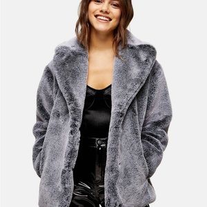 Topshop | EUC Two-Tone Faux Fur Coat